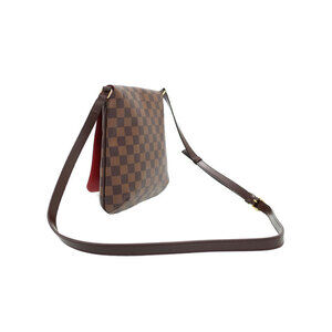 Louis Vuitton Salsa Ebene Bag Musette Damier Brown Shoulder Long